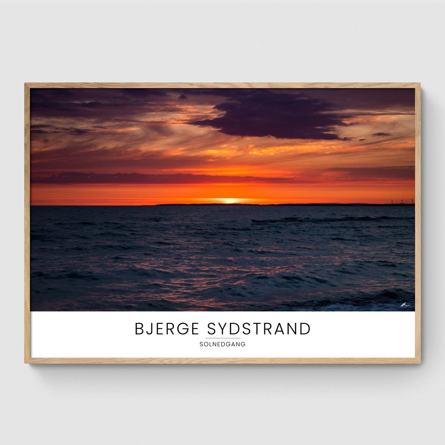 Solnedgang ved Bjerge Sydstrand