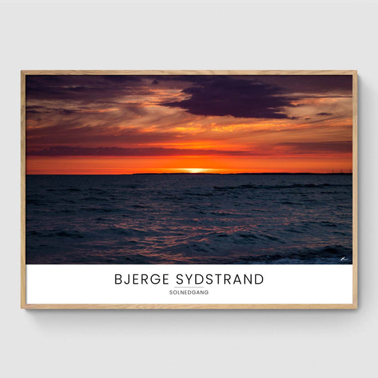 Solnedgang ved Bjerge Sydstrand