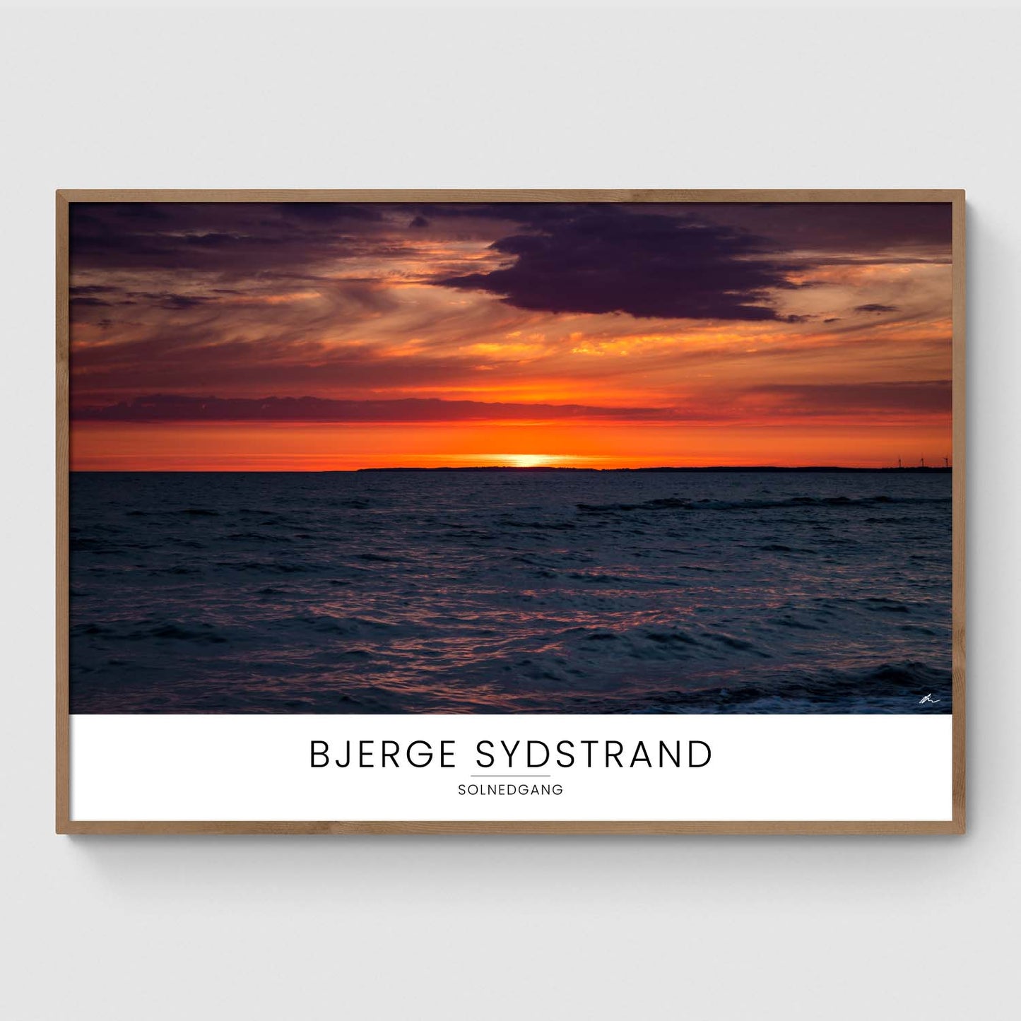 Solnedgang ved Bjerge Sydstrand