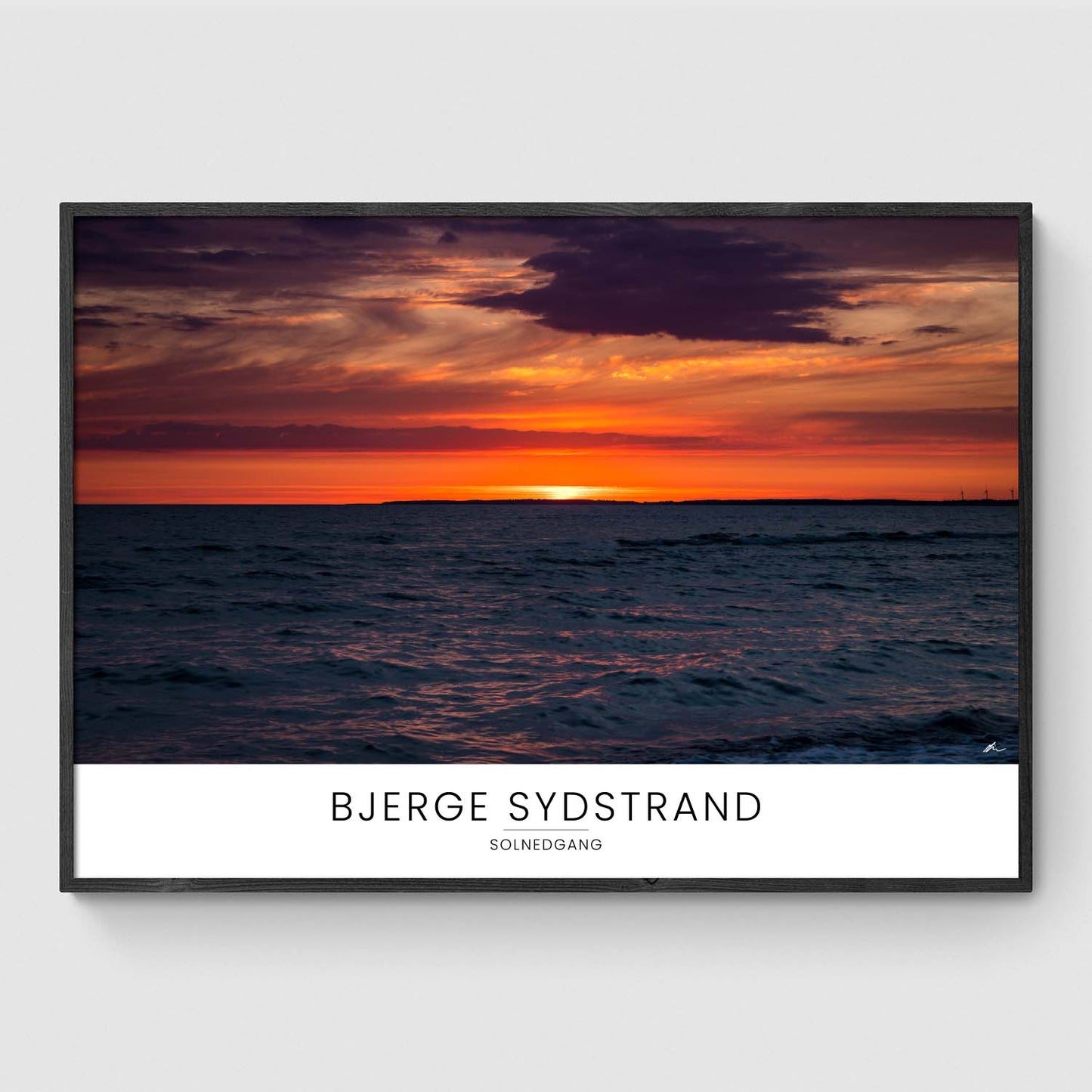 Solnedgang ved Bjerge Sydstrand