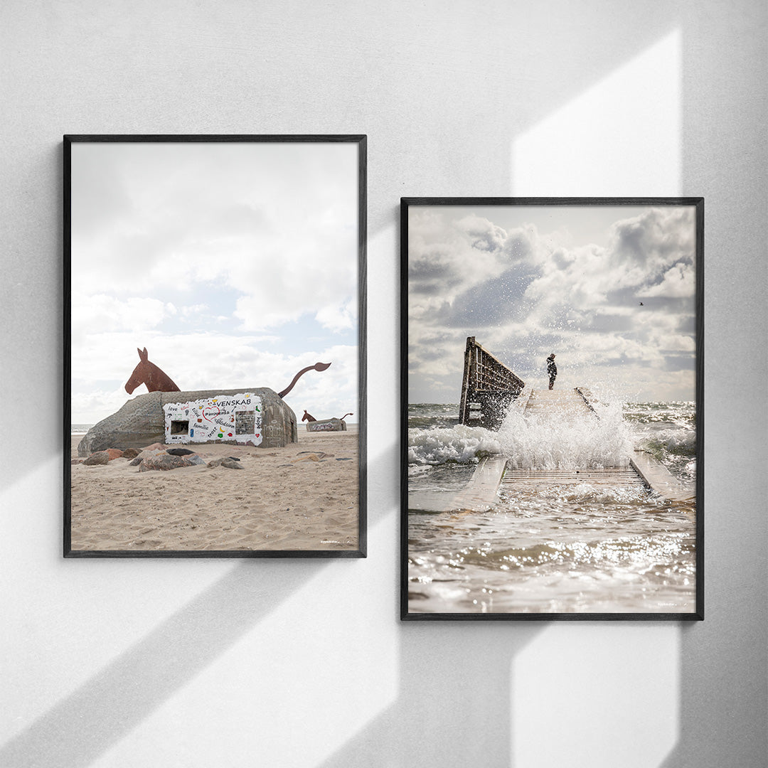 Plakatsæt: Hvidbjerg Strand