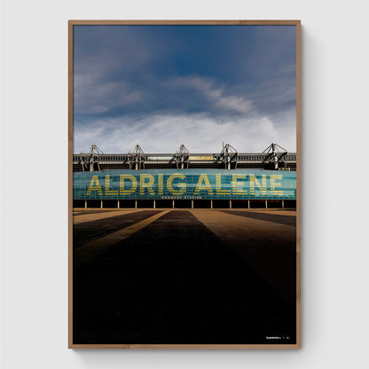 Brøndby Stadion (facade med teksten "Aldrig Alene") II