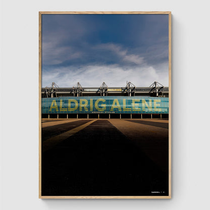 Brøndby Stadion (facade med teksten "Aldrig Alene") II
