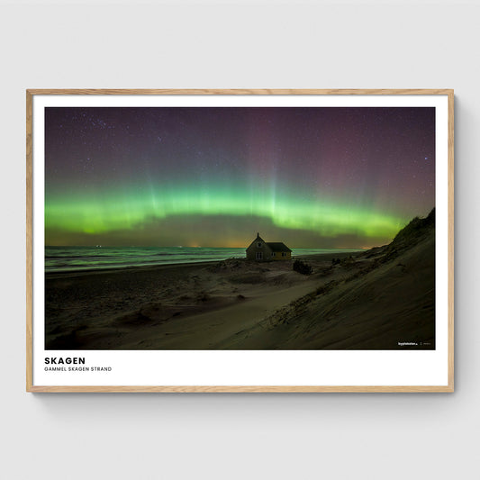 Nordlys over Gammel Skagen Strand
